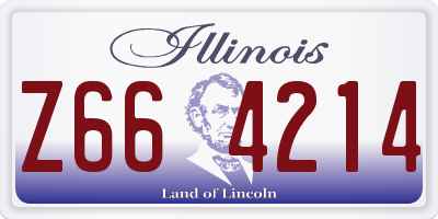 IL license plate Z664214
