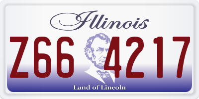 IL license plate Z664217