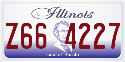 IL license plate Z664227