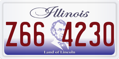 IL license plate Z664230