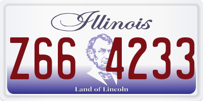 IL license plate Z664233