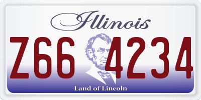 IL license plate Z664234