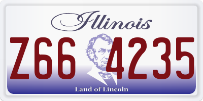 IL license plate Z664235