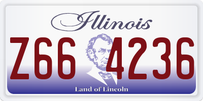 IL license plate Z664236