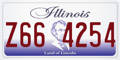 IL license plate Z664254