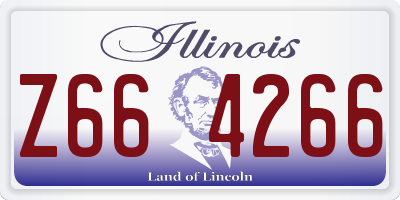 IL license plate Z664266