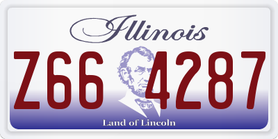 IL license plate Z664287
