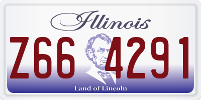 IL license plate Z664291