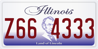 IL license plate Z664333