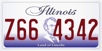 IL license plate Z664342