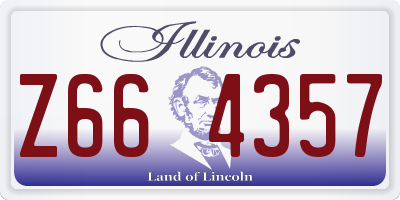IL license plate Z664357
