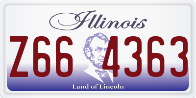 IL license plate Z664363