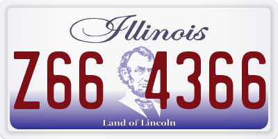 IL license plate Z664366