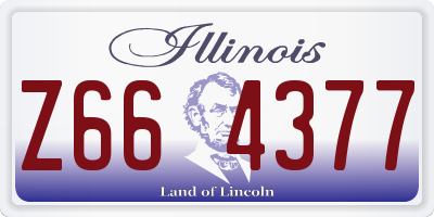 IL license plate Z664377