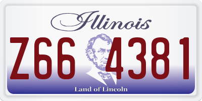 IL license plate Z664381