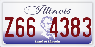 IL license plate Z664383