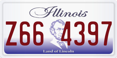 IL license plate Z664397