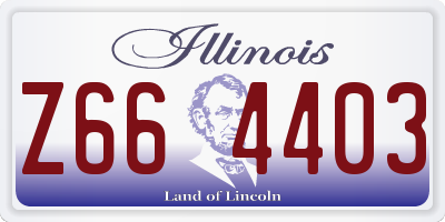 IL license plate Z664403