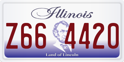 IL license plate Z664420