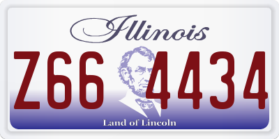 IL license plate Z664434