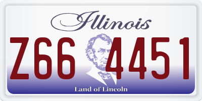 IL license plate Z664451