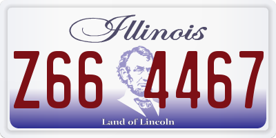 IL license plate Z664467