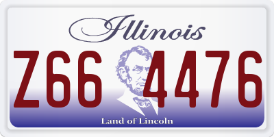 IL license plate Z664476