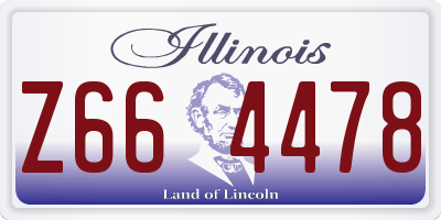 IL license plate Z664478