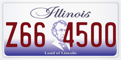 IL license plate Z664500