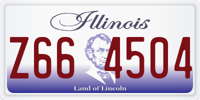 IL license plate Z664504
