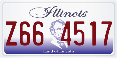 IL license plate Z664517