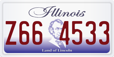 IL license plate Z664533