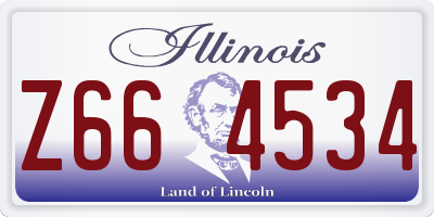 IL license plate Z664534
