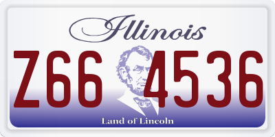 IL license plate Z664536