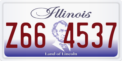 IL license plate Z664537