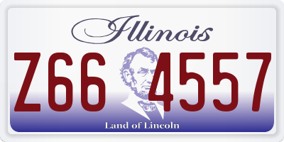IL license plate Z664557