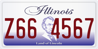IL license plate Z664567