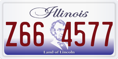 IL license plate Z664577