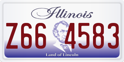 IL license plate Z664583