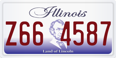 IL license plate Z664587