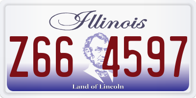IL license plate Z664597