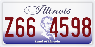IL license plate Z664598