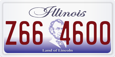 IL license plate Z664600