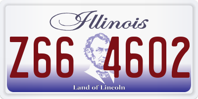 IL license plate Z664602