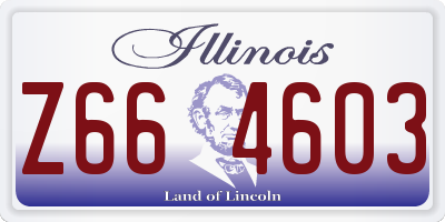 IL license plate Z664603