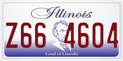 IL license plate Z664604