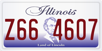 IL license plate Z664607