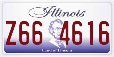 IL license plate Z664616