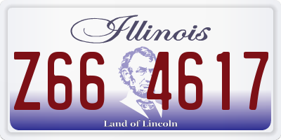IL license plate Z664617
