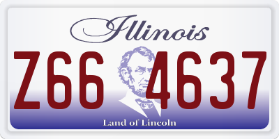 IL license plate Z664637